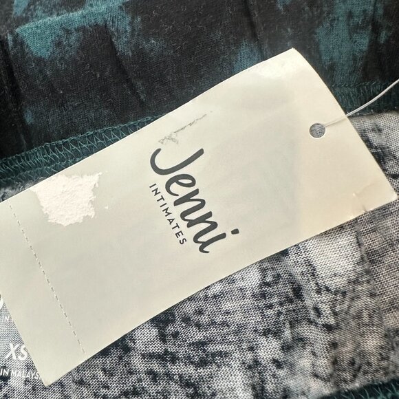 NEW! Jenni Intimates PJ Pants Tie Dye XS‎ Green Black Drawstring Comfy Lounge - Picture 5 of 11